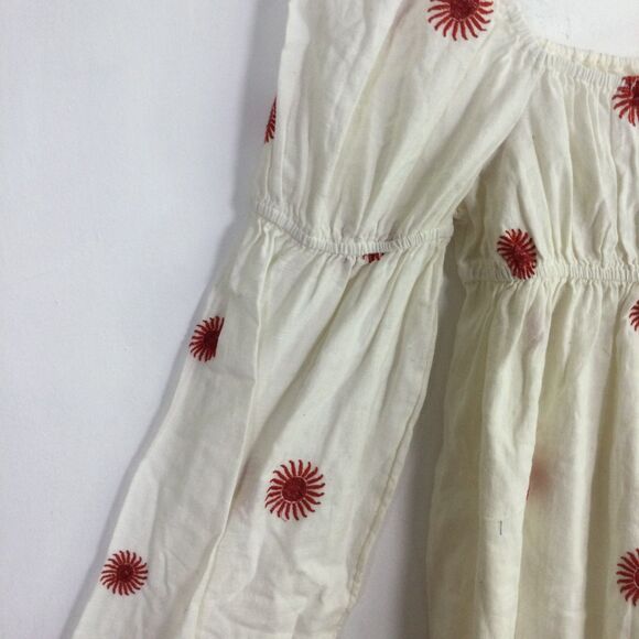 Free People Women's MIDI Dress Emory Embroidered Ivory Combo Size S NWT - Picture 14 of 16